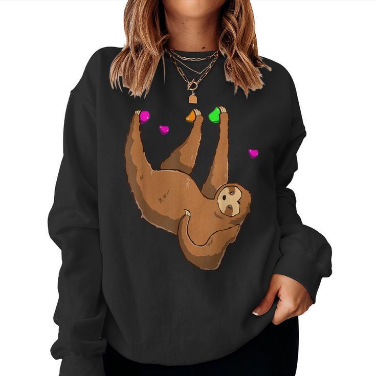 Sloth Climbing Bouldering Sweatshirt Frauen