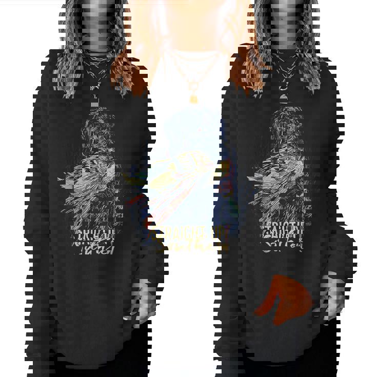 Straight Up Dog Hunting Duck Southern Men's Hunting Women Sweatshirt