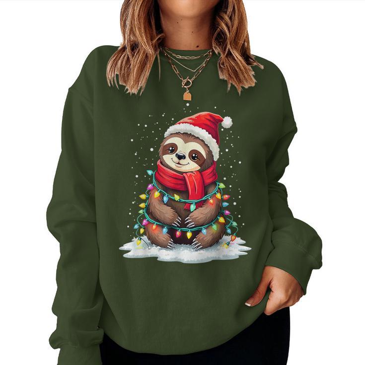 Christmas Children Sloth Xmas Family Sweatshirt Frauen