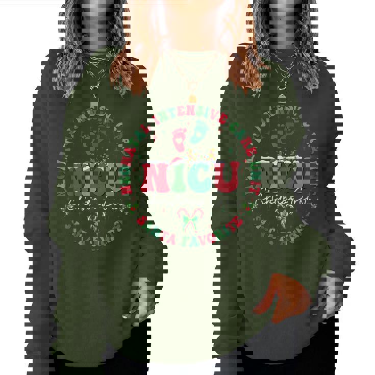 Nicu Christmas Crew Nicu Nurse Santa Favorite Xmas Costume Women Sweatshirt