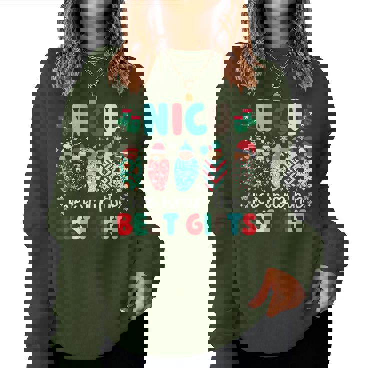 Nicu Christmas Nicu Nurse Xmas Neonatal Intensive Care Unit Women Sweatshirt