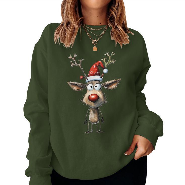 Reindeer Reindeer Christmas Women's Christmas Outfits Sweatshirt Frauen