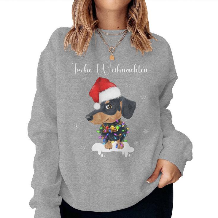 Christmas Outfit Women's Christmas Hat Dog Dachshund Sweatshirt Frauen