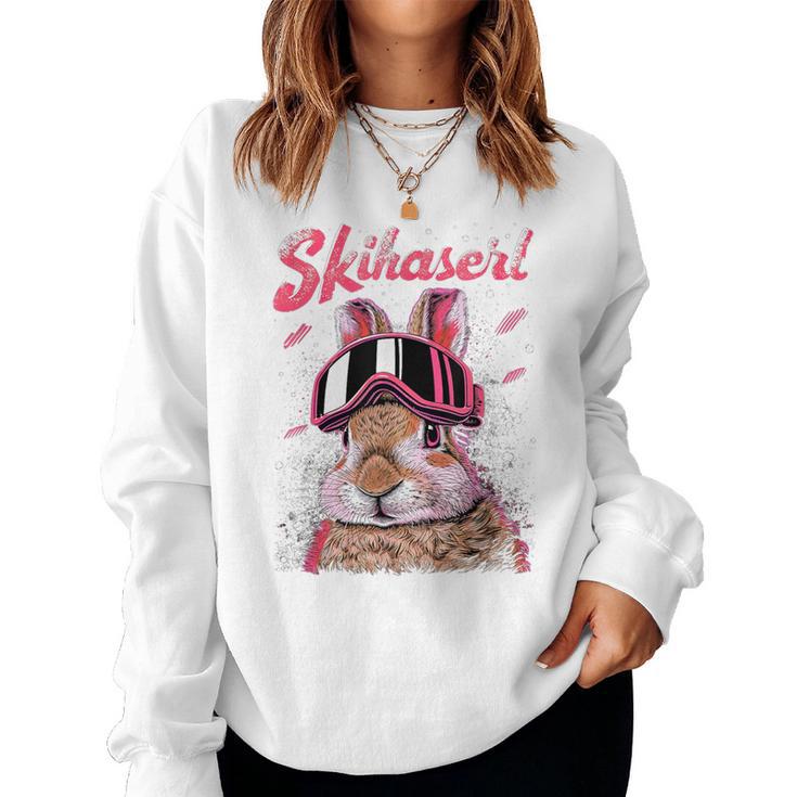 Skihaserl Apres Ski Haserl Skier Winter Women's Pink Sweatshirt Frauen