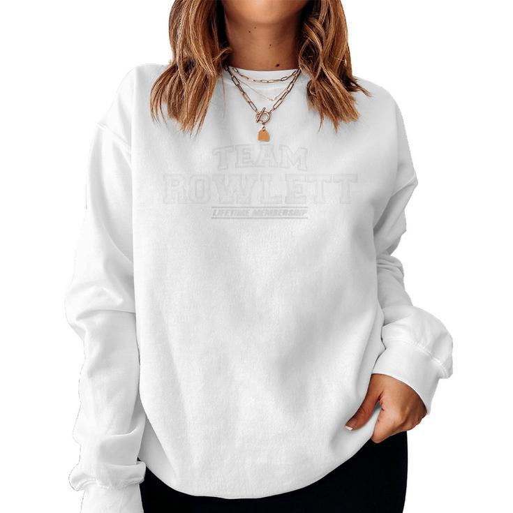 Team Rowlett Stolzer Familienname Nachname Geschenk Raglan Sweatshirt Frauen