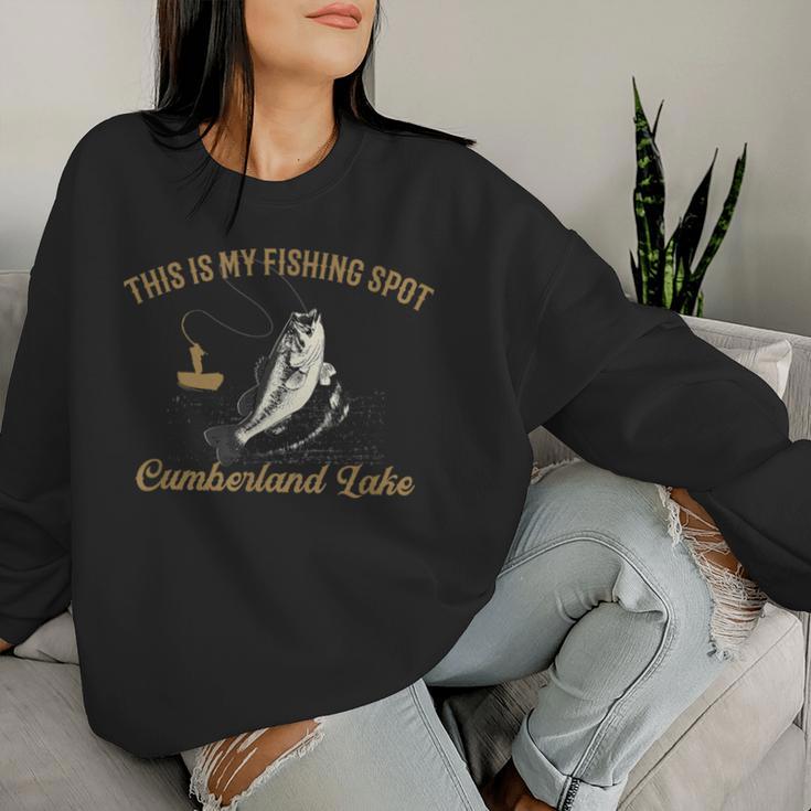 Beer And Fischen Ist Mein Ding Cumberland Lake Sweatshirt Frauen Geschenke für Sie