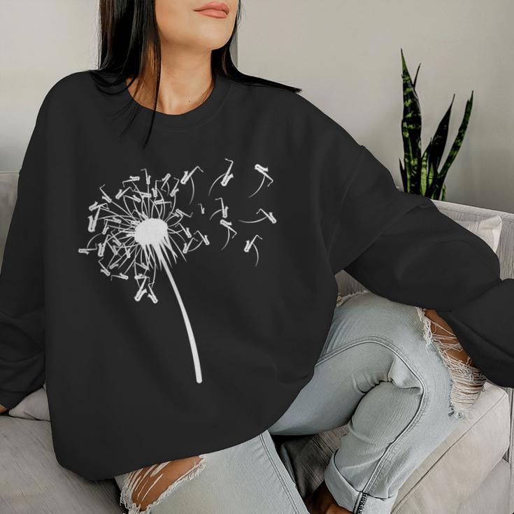 Dandelion Saxophone For Saxophonist Saxophone Sweatshirt Frauen Geschenke für Sie