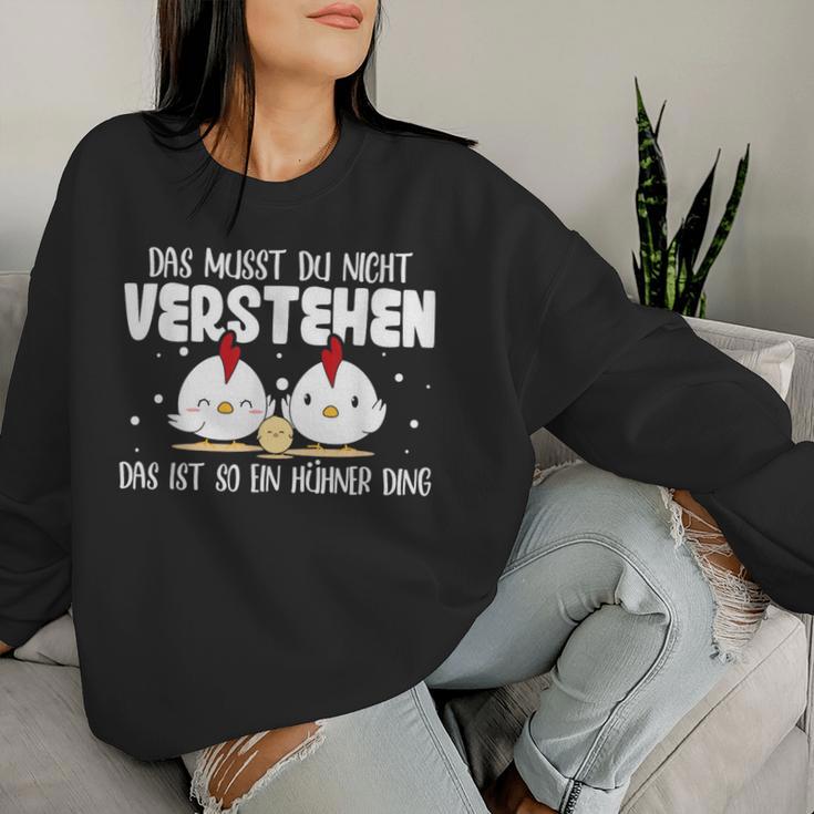 Das Ist So Ein Hühner Ding Chicken Owner Chicken Holder Sweatshirt Frauen Geschenke für Sie