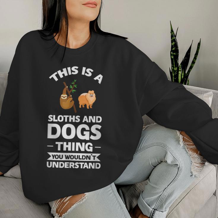 Dies Ist Ein Faultier- Und Hunde-Ding-Sloths Sweatshirt Frauen Geschenke für Sie