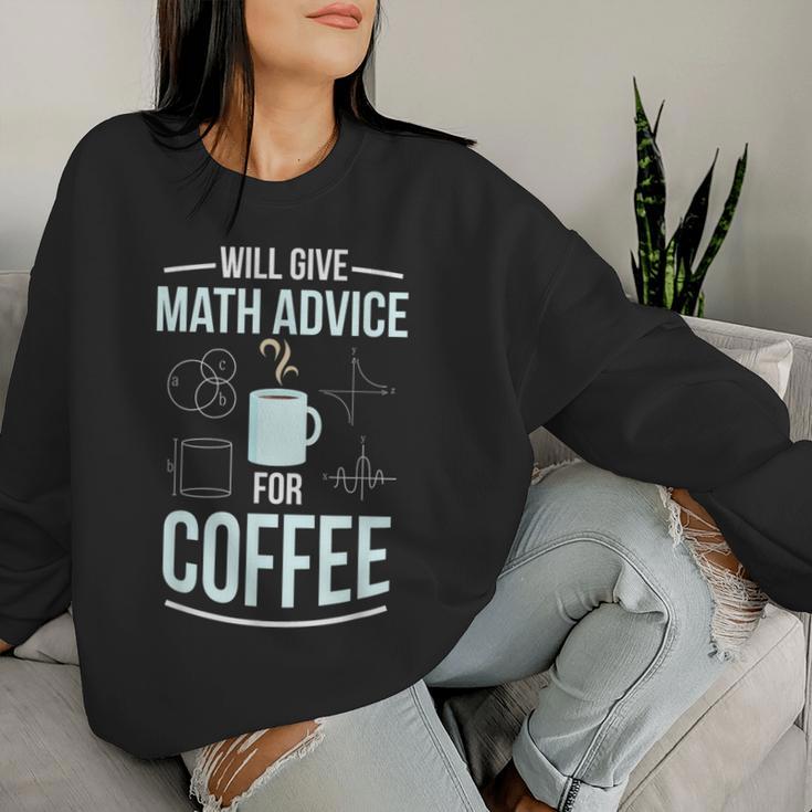 Gibt Mathe-Tipps Zum Kaffee Math Teacher Sweatshirt Frauen Geschenke für Sie