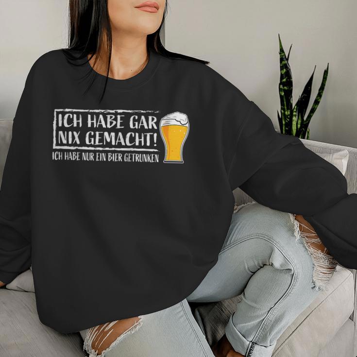 Ich Hab Gar Nichts Machined Nur Ein Bier Drunken Beer Meme Sweatshirt Frauen Geschenke für Sie