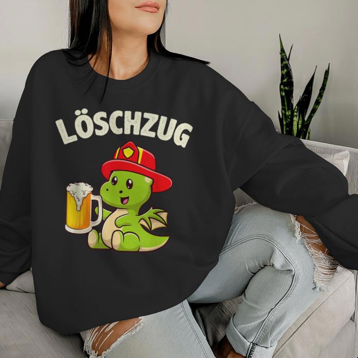 Löschzug Feuerwehr Beer Dino Fireman Sweatshirt Frauen Geschenke für Sie