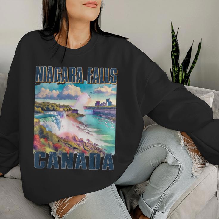 Retro Niagara Falls Californiaintage Rivers Canada Trip Sweatshirt Frauen Geschenke für Sie