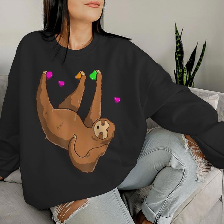 Sloth Climbing Bouldering Sweatshirt Frauen Geschenke für Sie