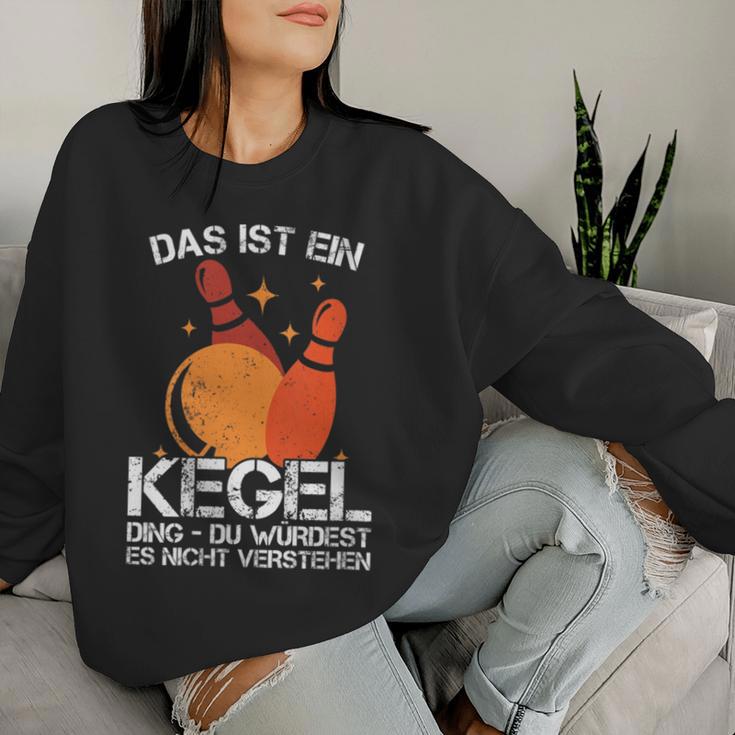 Women's Ball With Cones I Cone Saying I Das Ist Ein Kegel Ding With-Neck Sweatshirt Frauen Geschenke für Sie