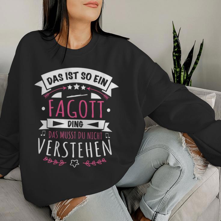 Women's Bassoon Bassoontist Musician Das Ist So Ein Bassoon Ding Sweatshirt Frauen Geschenke für Sie