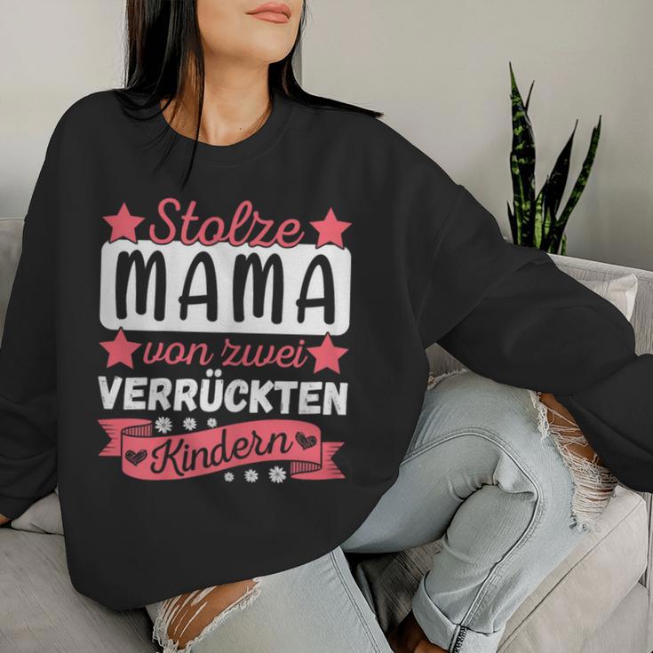 Women's Ich Bin Stolze Mamaon 2 Kinder Mutteron 2 Sweatshirt Frauen Geschenke für Sie