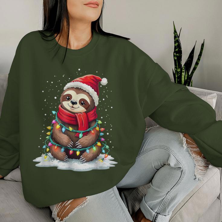 Christmas Children Sloth Xmas Family Sweatshirt Frauen Geschenke für Sie