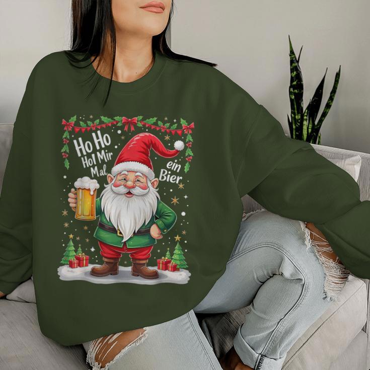 Ho Ho Hol Mir Mal Ein Bier Santa Claus Beer Sweatshirt Frauen Geschenke für Sie