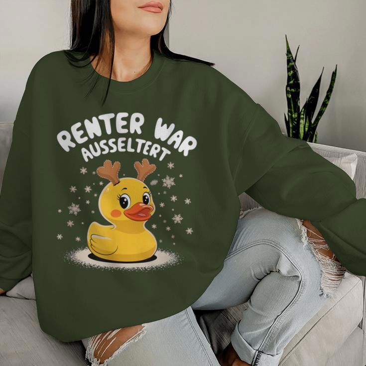 Renter War Ausgeltert Christmas Duck Sweatshirt Frauen Geschenke für Sie