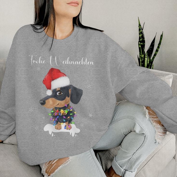 Christmas Outfit Women's Christmas Hat Dog Dachshund Sweatshirt Frauen Geschenke für Sie