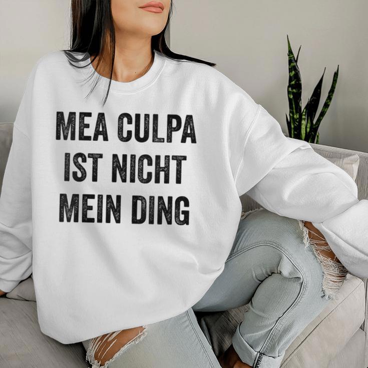 Women's Mea Culpa Ist Nicht Mein Ding Blue Sweatshirt Frauen Geschenke für Sie