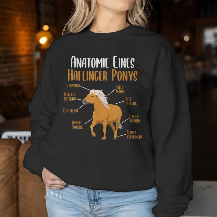 Anatomy Of A Haflinger Pony Haflinger Horse Sweatshirt Frauen Lustige Geschenke