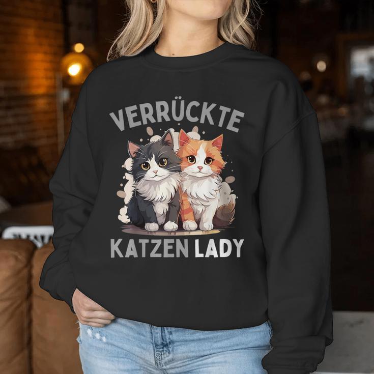 Crazy Cats Lady Cats Slogan Sweatshirt Frauen Lustige Geschenke