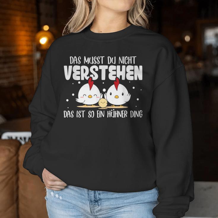 Das Ist So Ein Hühner Ding Chicken Owner Chicken Holder Sweatshirt Frauen Lustige Geschenke