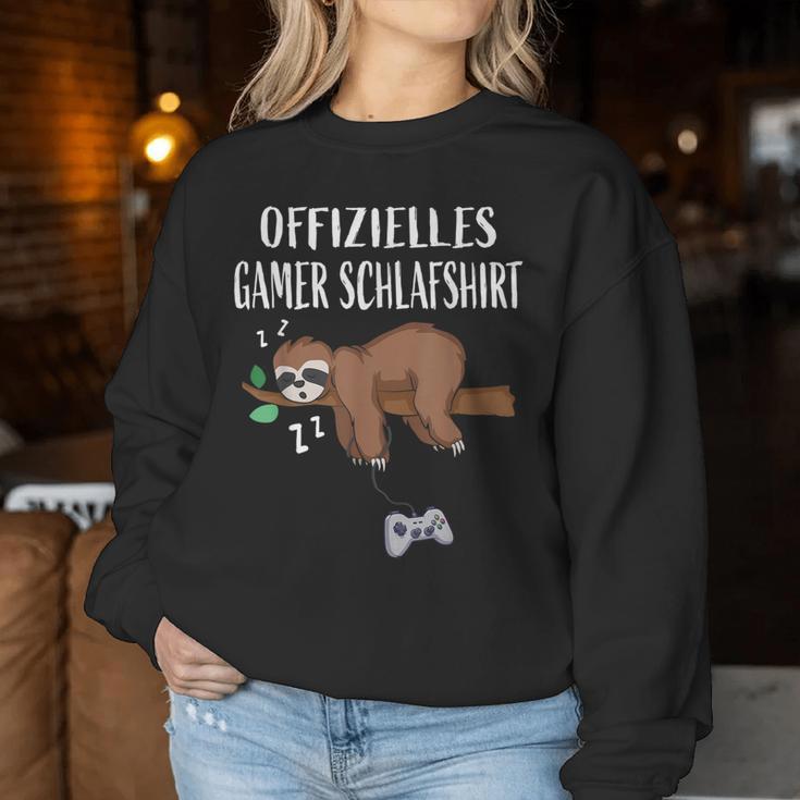 Gamer Pyjamas Sloth Gamingideo Player Sweatshirt Frauen Lustige Geschenke