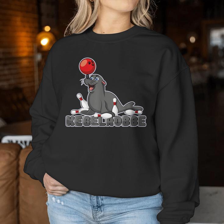 Kegelsebbe Seal Bowling Kegeln Word Game Sweatshirt Frauen Lustige Geschenke