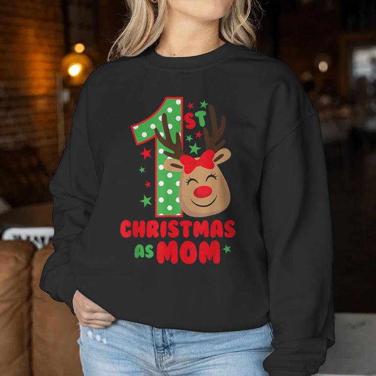 Mein Erstes Weihnachten Als Mama Passt Zur Familie Erstes Weihnachten Sweatshirt Frauen Lustige Geschenke