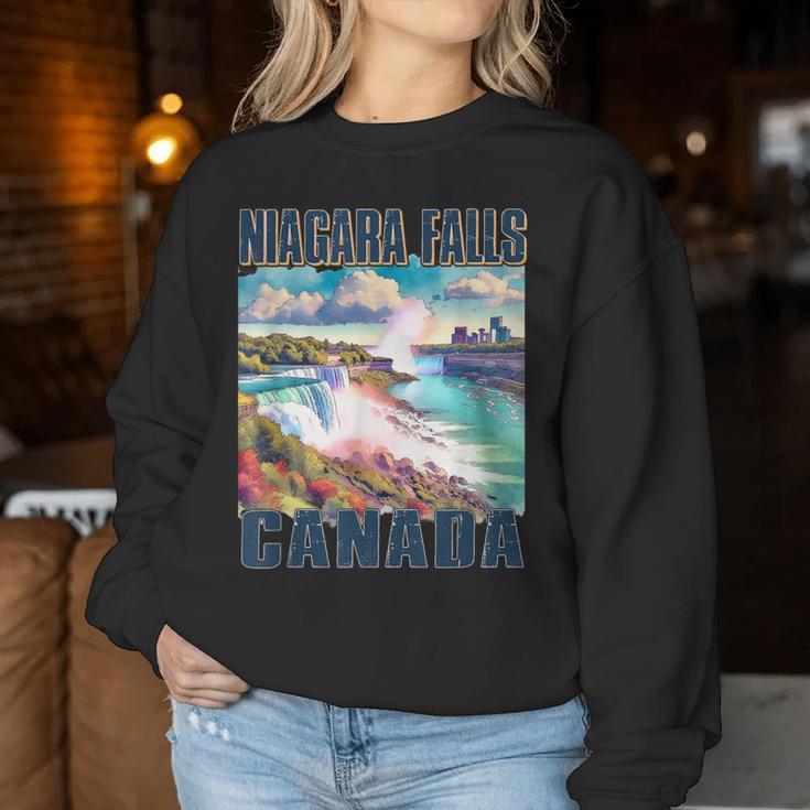 Retro Niagara Falls Californiaintage Rivers Canada Trip Sweatshirt Frauen Lustige Geschenke