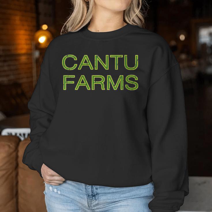 Women's Cantu Farms Squad Family Reunion Last Name Team Sweatshirt Frauen Lustige Geschenke