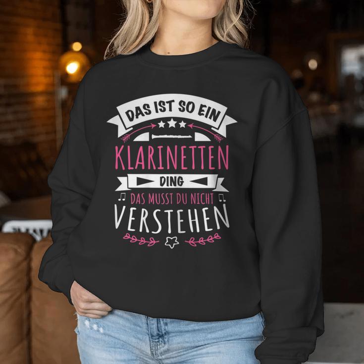 Women's Clarinettist Musician Das Ist So Ein Klarinettending Sweatshirt Frauen Lustige Geschenke