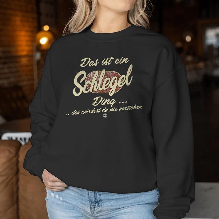 Women's Das Ist Ein Schlegel Ding Family Schlegel With-Neck Sweatshirt Frauen Lustige Geschenke