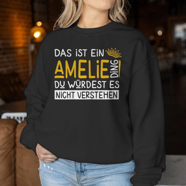 Women's First Name Amelie Name Day Saying Das Ist Ein Marion Ding Sweatshirt Frauen Lustige Geschenke