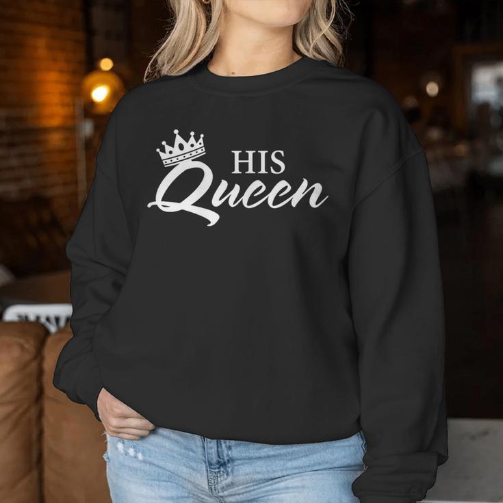 Women's Her King His Queen Couple Sweatshirt Frauen Lustige Geschenke