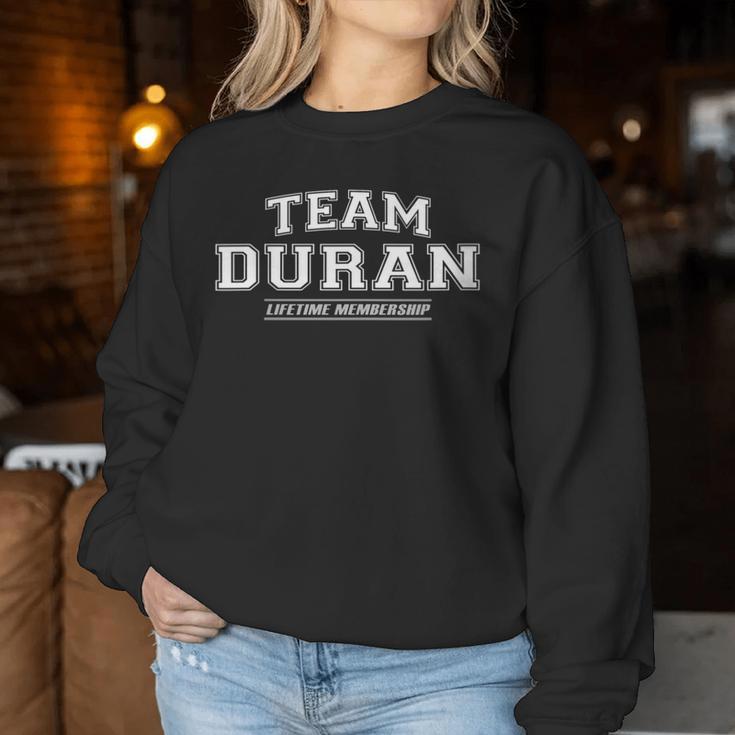 Women's Team Duran Proud Family Name Last Name With-Neck S Sweatshirt Frauen Lustige Geschenke