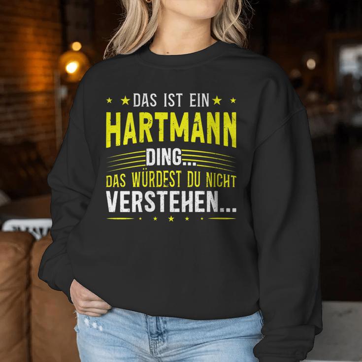 Women's With-Neck Das Ist Ein Hartmann Ding Sweatshirt Frauen Lustige Geschenke