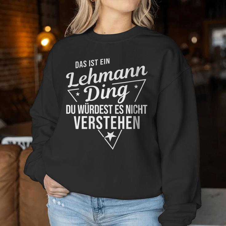 Women's With-Neck Das Ist Ein Lehmann Ding Du Würdest Es Nichterstehung Sweatshirt Frauen Lustige Geschenke