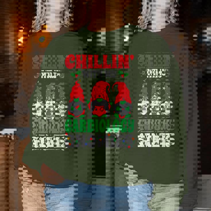 Chillin With My Cardiology Cardiac Nurse Christmas Gnomes Women Sweatshirt Unique Gifts