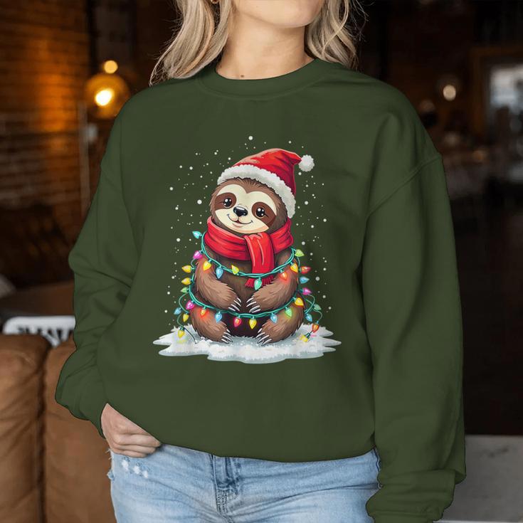 Christmas Children Sloth Xmas Family Sweatshirt Frauen Lustige Geschenke