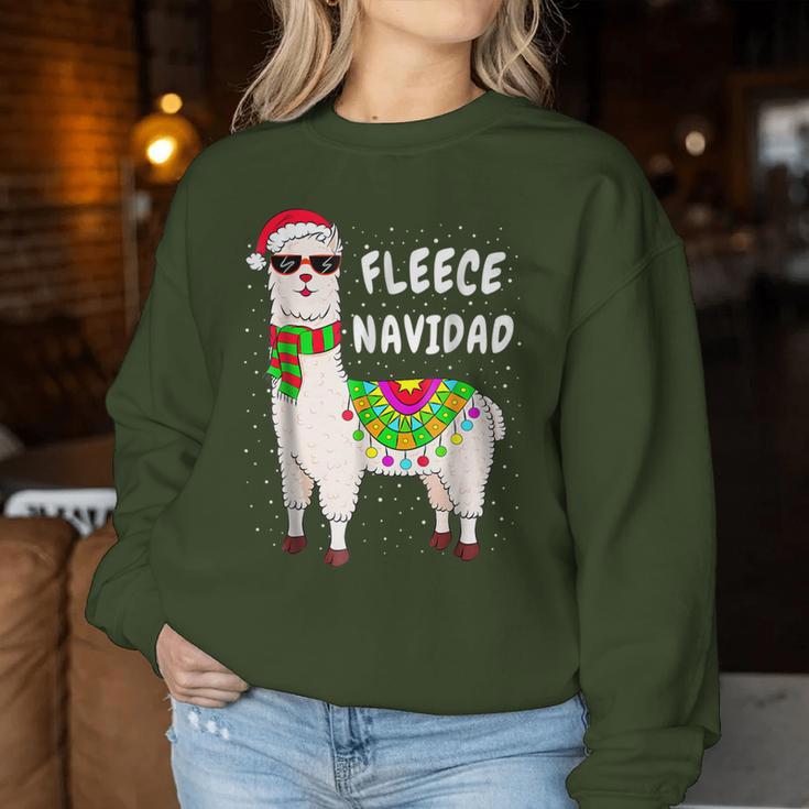 Llama Alpaca Christmas Fleece Navidad Sweatshirt Frauen Lustige Geschenke