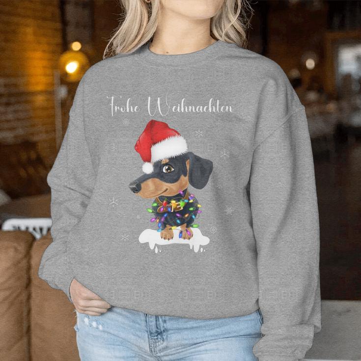 Christmas Outfit Women's Christmas Hat Dog Dachshund Sweatshirt Frauen Lustige Geschenke