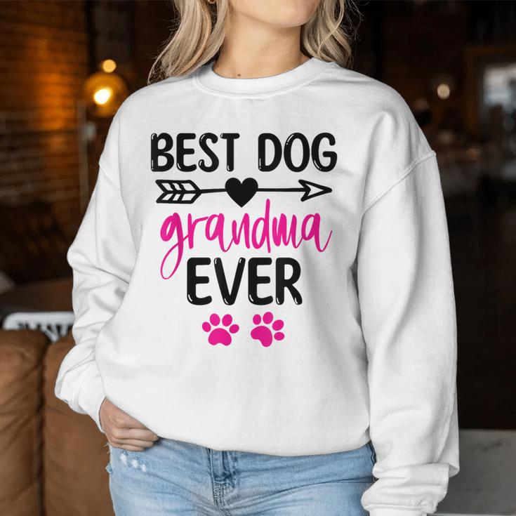 Best Dog Grandma Ever Cute Dogs Owners For Grandmas Sweatshirt Frauen Lustige Geschenke