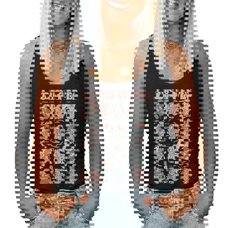 12 Days Of Peds Nurse Christmas Pediatrics Clinic Staff Women Tank Top