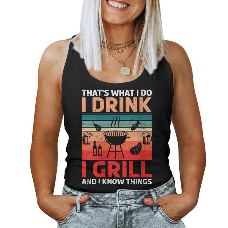 Damen Bbq Beer Freedome Das Ist Was Ich Trinke Und Weiß Dinge Mit-Ausschnitt Tank Top Frauen