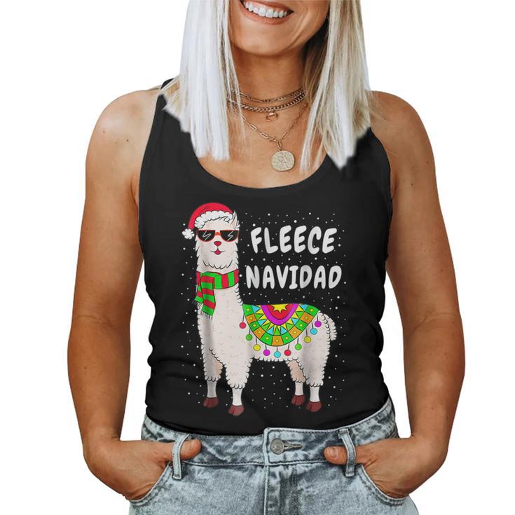 Llama Alpaca Christmas Fleece Navidad Tank Top Frauen