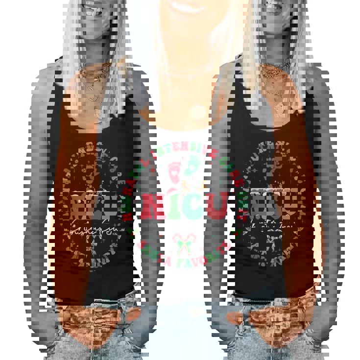 Nicu Christmas Crew Nicu Nurse Santa Favorite Xmas Costume Women Tank Top